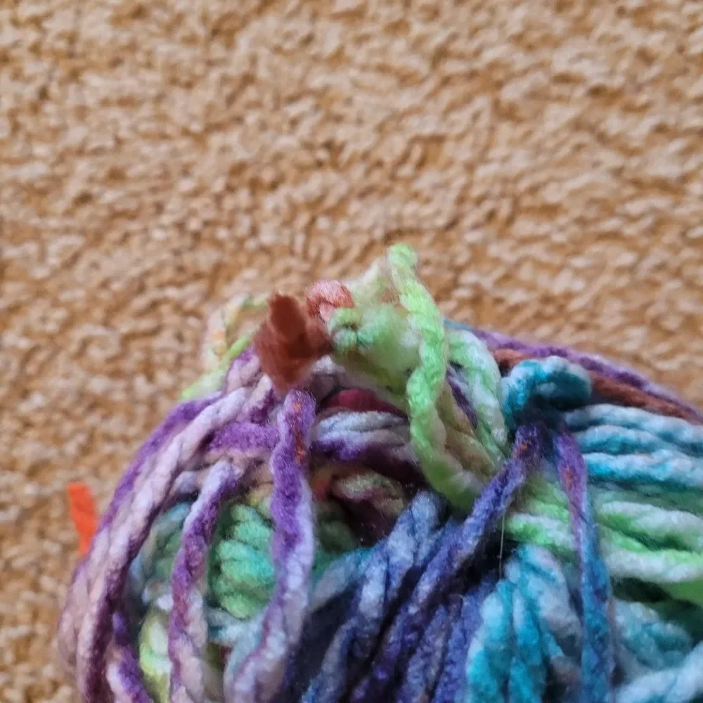 Yarn ball as seen various in color mixed colorful approximate measurement